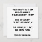 INVITATION BONHOMME DE NEIGE D'INVITATION DE FÊTE (Dos)