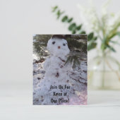 Invitation Bonhomme de neige doux (Debout devant)
