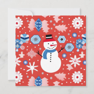 Invitation Bonhomme de neige en train de se détendre