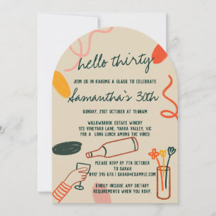 Invitation Bonjour 30 Trente 30e Déjeuner d'entreprise vinico