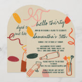 Invitation Bonjour 30 Trente 30e Déjeuner d'entreprise vinico (Devant / Derrière)