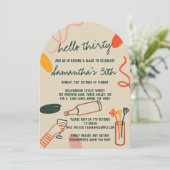 Invitation Bonjour 30 Trente 30e Déjeuner d'entreprise vinico (Debout devant)