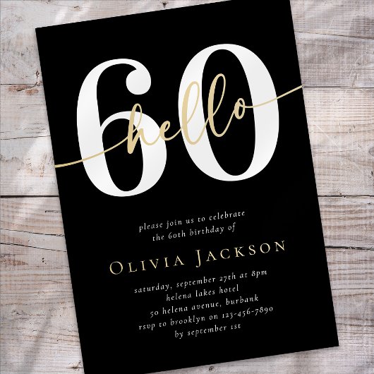 Invitation Bonjour 60 Soixante Anniversaire fête