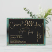 Invitation Bonjour à 30 ans Surprise Anniversaire Turquoise e (Debout devant)