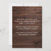 Invitation Bonjour à 50 ans ! Anniversaire de la perfection (Dos)