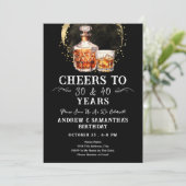 Invitation Bonjour à Whiskey Double Adulte Anniversaire (Debout devant)