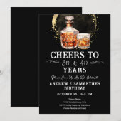 Invitation Bonjour à Whiskey Double Adulte Anniversaire (Devant / Derrière)