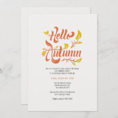 Invitation Bonjour automne (Devant / Derrière)