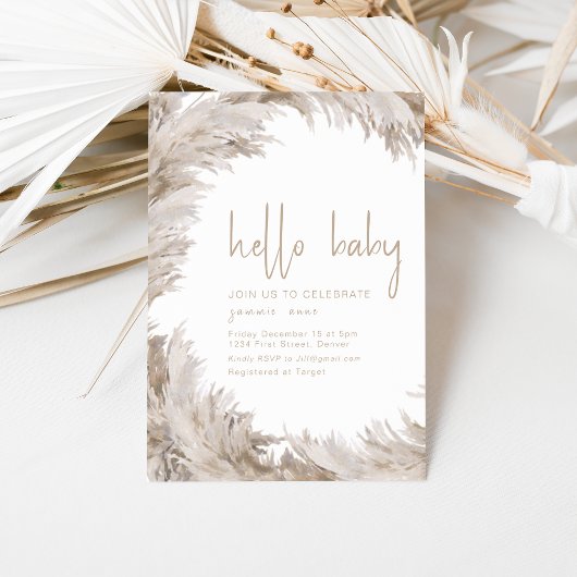 Invitation Bonjour Baby Baby shower Modèle d'invitation