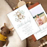 Invitation Bonjour Baby Boho Baby shower d'aquarelle<br><div class="desc">Bonjour Baby Boho Watercolor Baby shower Invitation</div>