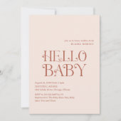 Invitation Bonjour Baby Neutral Baby shower moderne (Devant)