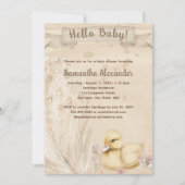 Invitation Bonjour baby shower bébé (Devant)