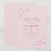 Invitation Bonjour Bébé Baby Shower (Devant / Derrière)