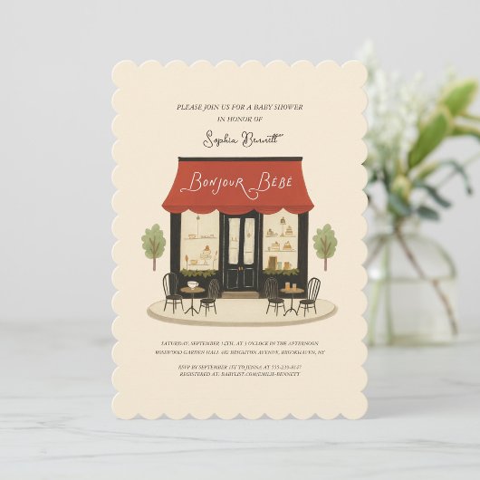 Invitation Bonjour Bebe Baby Shower