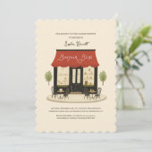 Invitation Bonjour Bebe Baby Shower (Debout devant)