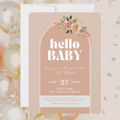 Invitation Bonjour bébé, Baby shower moderne Boho