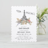 Invitation Bonjour Bebe Baby shower neutre du genre (Debout devant)