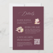 Invitation Bonjour Bébé Baby shower Paris double face (Dos)