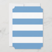 Invitation Bonjour Bebe Bleu Béet Baby shower de chat (Dos)