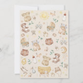 Invitation Bonjour bébé | Boho moderne Vêtements bébé douche (Dos)