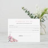 Invitation Bonjour Bebe | Conseil baby shower pour les parent (Debout devant)