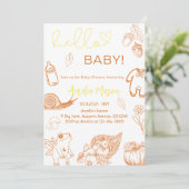 Invitation Bonjour Bébé Fête de Bébé (Debout devant)