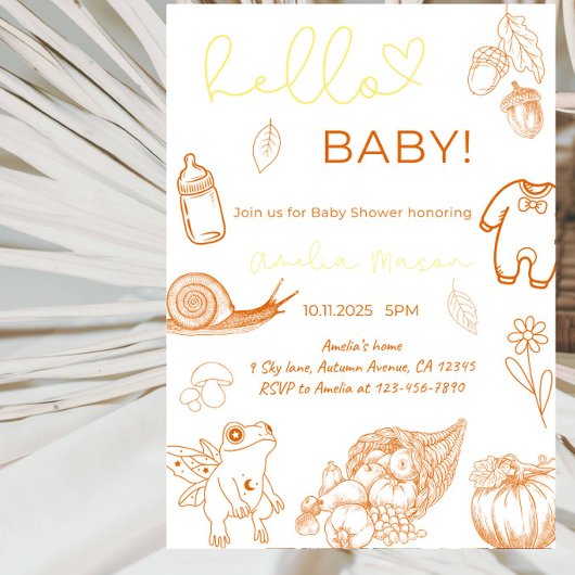 Invitation Bonjour Bébé Fête de Bébé
