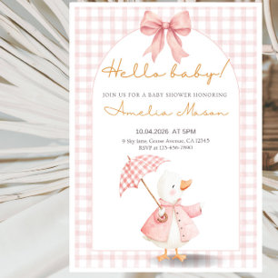 Invitation Bonjour Bébé ! Fête de Bébé Oie