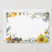 Invitation Bonjour bébé Fleur sauvage fille Baby shower Invit (Dos)