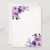 Invitation Bonjour Bebé French Eiffel Lavender Papillons (Dos)