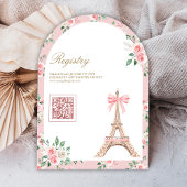 Invitation Bonjour Bebe French Pink Café Baby shower