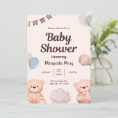 Invitation Bonjour bébé |Invitation à une fête douce (Debout devant)