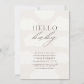 Invitation Bonjour Bébé | Nuage Neuf Célébration de Bébé de G (Devant)