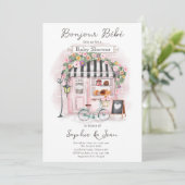 Invitation Bonjour Bebe Paris Baby shower parisien Inv (Debout devant)