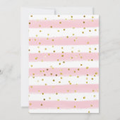 Invitation Bonjour Bebe Paris Fille Baby shower rose Eiffel (Dos)