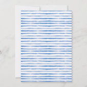 Invitation Bonjour Bebe Paris Français Blue Eiffel Baby showe (Dos)