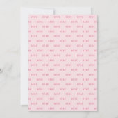 Invitation Bonjour Bebe Pink Paris Café Baby shower (Dos)