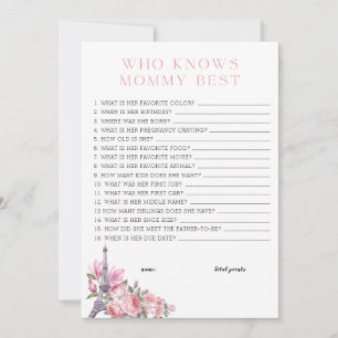 Invitation Bonjour Bebe   Qui connaît maman meilleur Baby sho