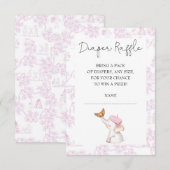 Invitation Bonjour Bebe Romance Fille Française Tirage Couche (Devant / Derrière)