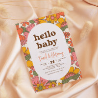 Bonjour bébé | Super Baby shower Boho Fleurs Rétro
