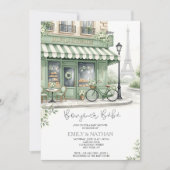 Invitation Bonjour Bébé Tour Eiffel Fête Bébé Chic Française (Devant)