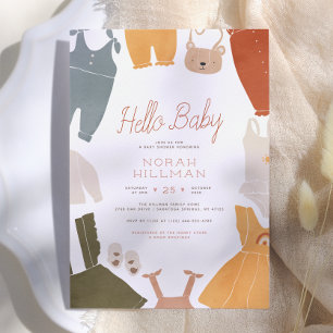 Invitation Bonjour Bébé Vêtements Bohème Adorables Fille Ba