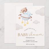Invitation Bonjour Bébé | Vêtements Bohème Fille Baby Shower  (Devant / Derrière)