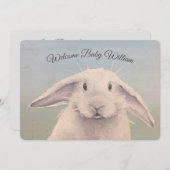 Invitation Bonjour Bunny (Devant / Derrière)