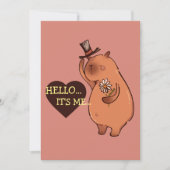 Invitation Bonjour C'est moi Capybara (Devant)