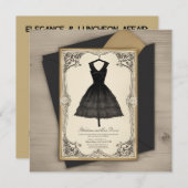 Invitation Bonjour Chic LBD : Simple, Mais Étonnant (Devant / Derrière)