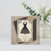 Invitation Bonjour Chic LBD : Simple, Mais Étonnant (Debout devant)
