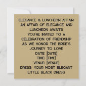 Invitation Bonjour Chic LBD : Simple, Mais Étonnant (Dos)