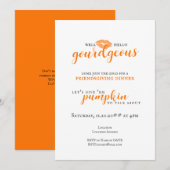 Invitation Bonjour Dames Gourdes Amitié Thanksgiving (Devant / Derrière)