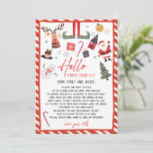 Invitation Bonjour de Elf Arrival Lettre Je suis de retour No (Debout devant)